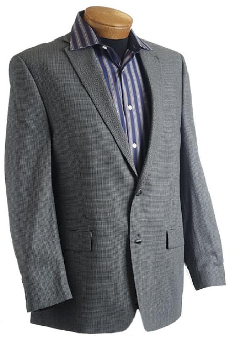 Mens Gray Designer Classic Tweed houndstooth checkered Sports Jacket 1