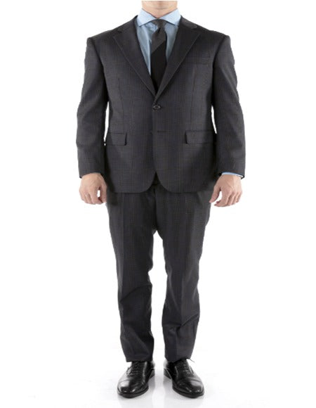 grey plaid check suit
