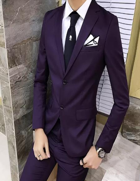 dark burgundy suit